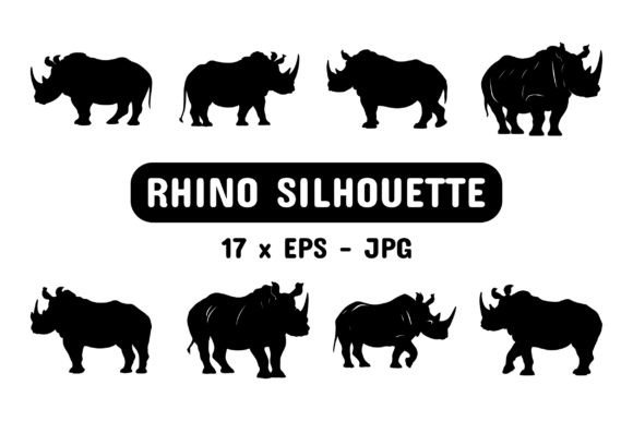 Download Rhino Silhouette Set Collection Bundle - Silhouette Collection