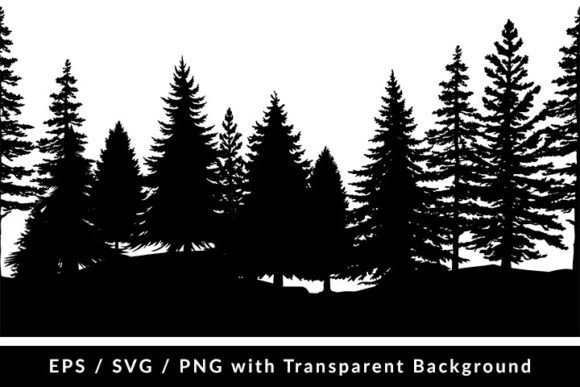 Download Pine Trees Forest Silhouette SVG EPS PNG - Silhouette Collection