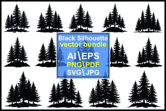 Download Silhouette Pine Trees - Silhouette Collection