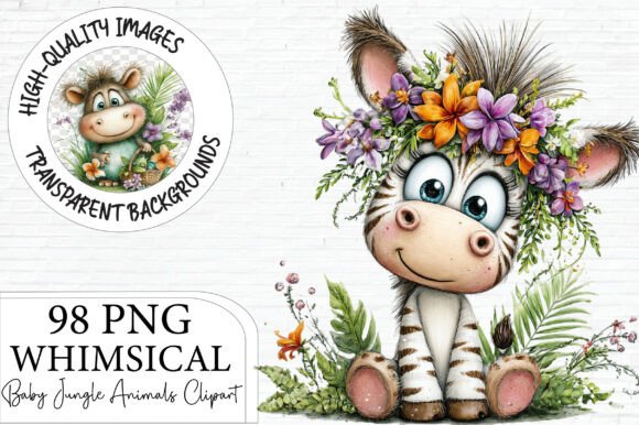 Download Baby Jungle Animals Clipart Bundle - Jungle animals clipart Collection