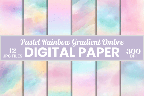 Download Soft Pastel Rainbow Ombre Background - Premium Resources