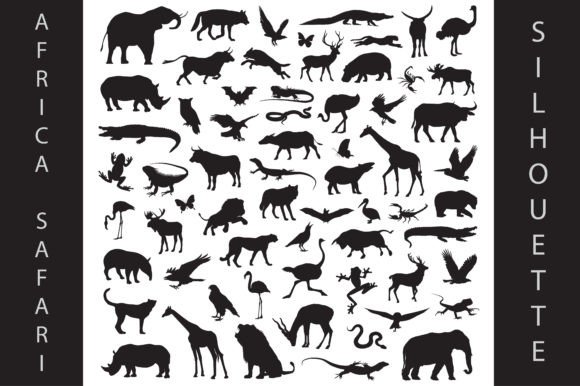 Download Africa Safari Animals Silhouette - Silhouette Collection