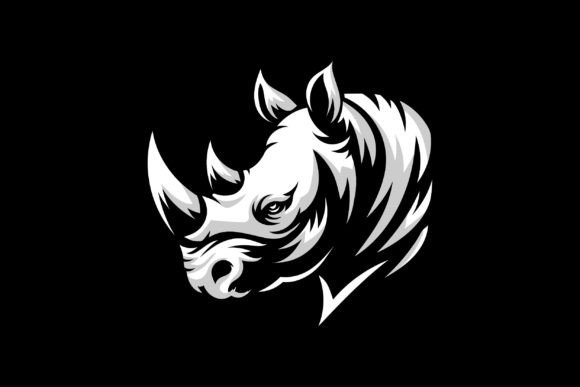 Download Rhino Head Silhouette - Silhouette Collection
