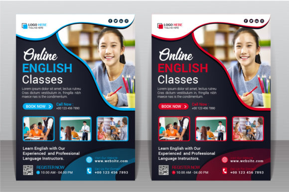 Download Learn English Language Flyer Design - Premium Bundle