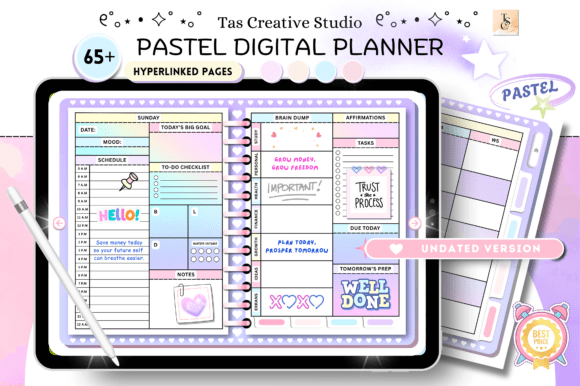 Download Digital Planner Cute Pastel ( Undated ) - Pastel Collection