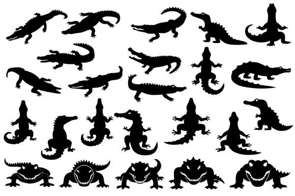 Download Crocodile Silhouette SVG - Silhouette Collection