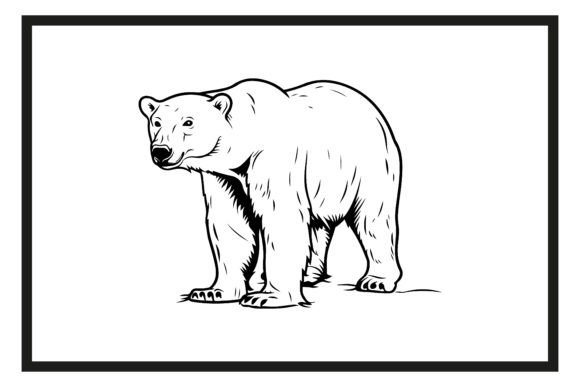 Download Majestic Outline Polar Bear Silhouette - Silhouette Collection