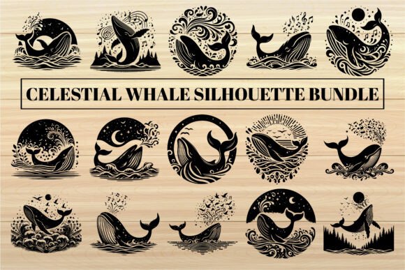 Download Celestial Whale Silhouette Bundle – Myst - Silhouette Collection