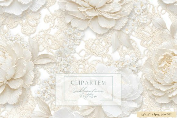 Download White Peony Lace Floral Pattern - Premium Resources